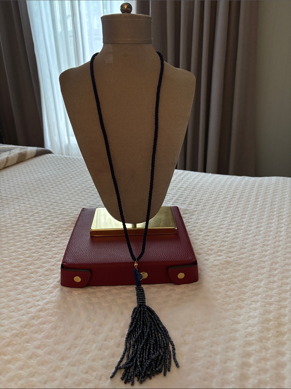 TOMMY BAHAMA BLUE ISLAND TASSEL NECKLACE